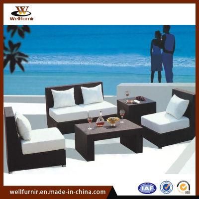 Top Quality Synthetic Rattan Outdoor Garden Furniture Corner Sofa Set (WF-135)