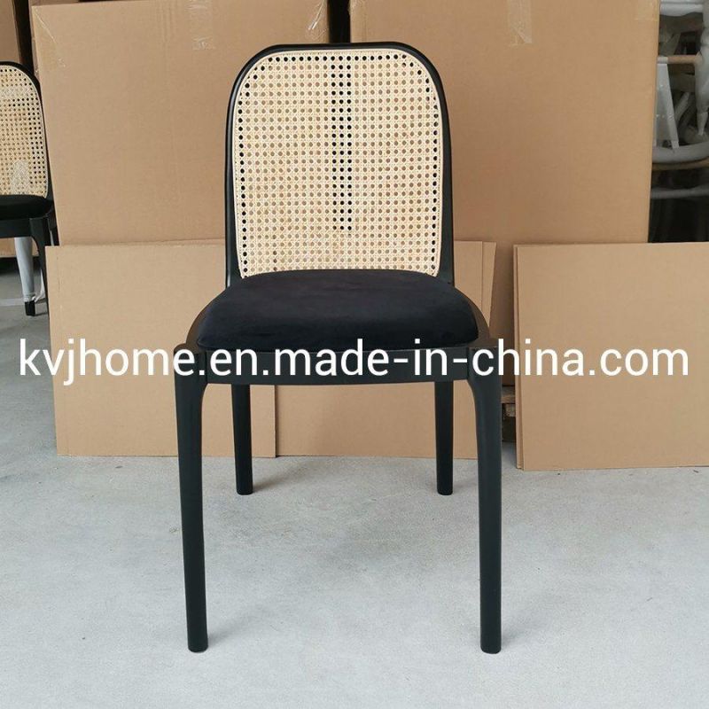 Kvj-9038 New Design Factory Price Wooden Rattan Dining Chair