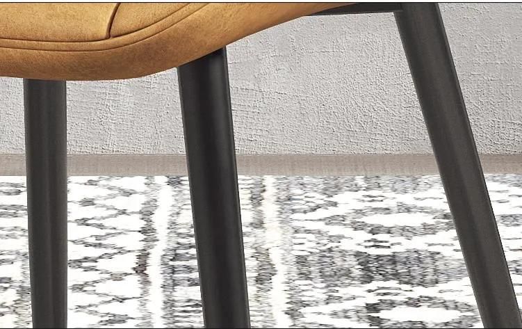 China Wholesale Modern Home Furmiture Restaurant Industrial Metal Legs PU Leather Dining Chairs