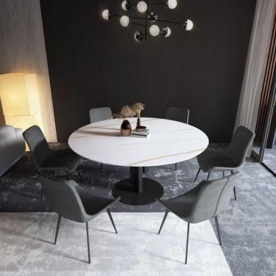 Luxury Modern Rectangular Dining Table Set Metal Frame Restaurant Furniture
