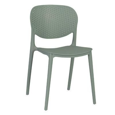 Geometric Hollow Factory Direct Sales Backchair Stackable Plastic Dining Chairs