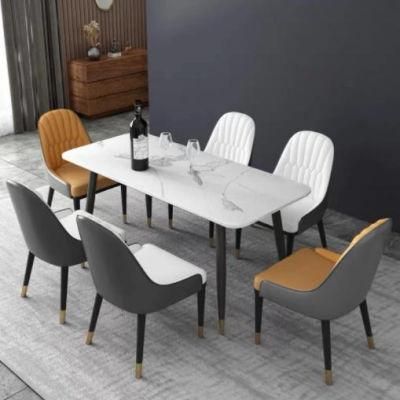 Modern Home Small Apartment Simple Marble Restaurant Tables with Chairs