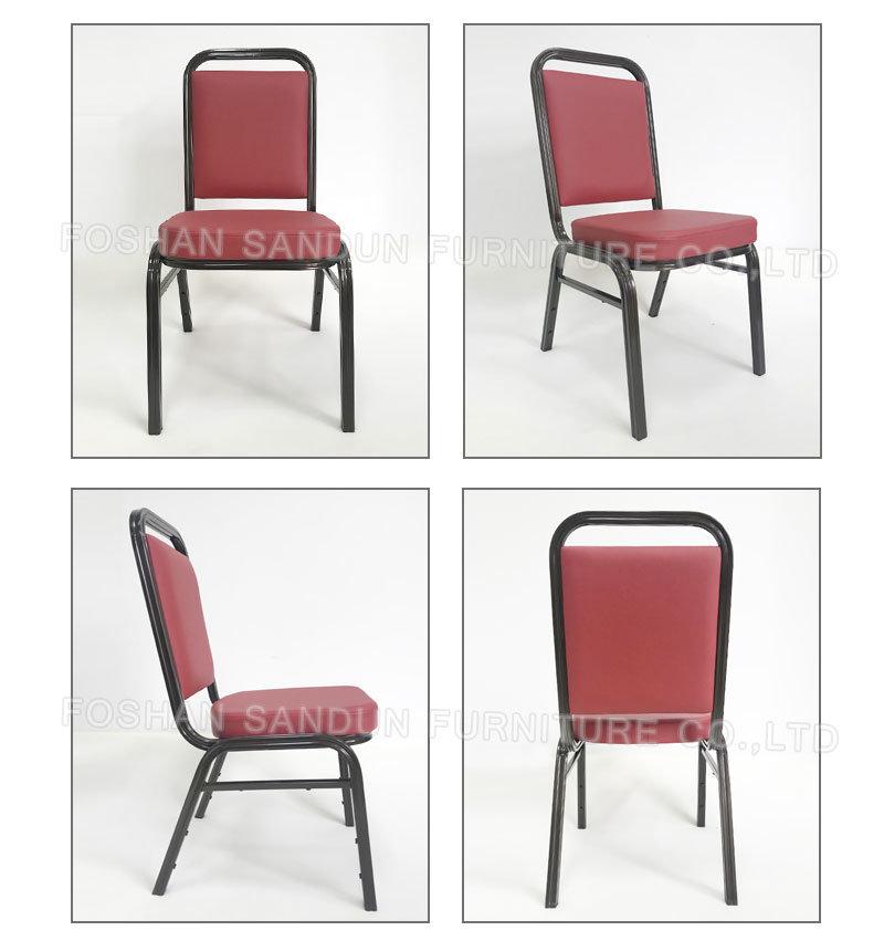 Foshan Furniture Grey Padded Hotel Banquet Chair