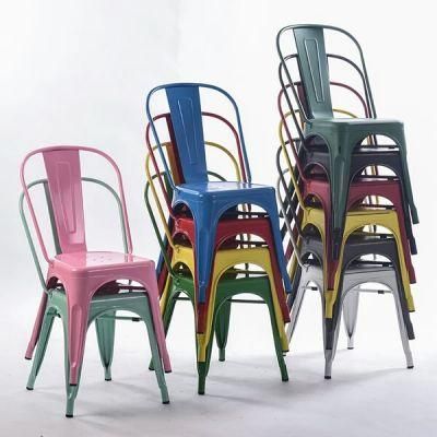 Wholesale High Quality Outdoor Vintage Stackable Modern Metal Dining Chair