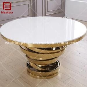 Featured Wedding Round Gorgeous Golden Dining Table