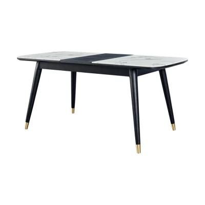 Hot Selling Dining Furniture Rectangle Metal Based Food Table