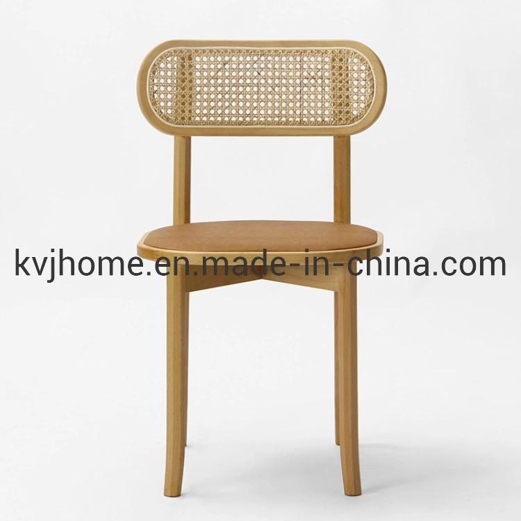 Kvj-6577 Wholesale Restaurant Wood Dining Chair with PU Seat
