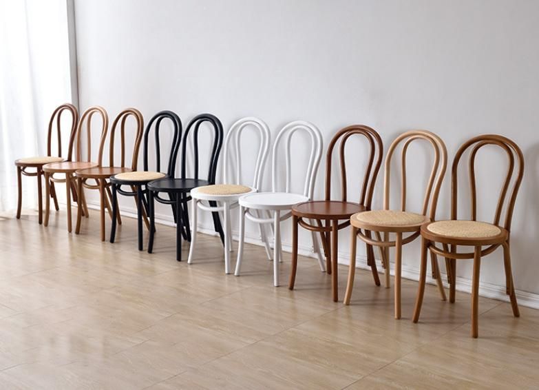 Factory Price Wholesale Stackable Wooden Bentwood Thonet Chair Solid Beech Wood Stackable Dining Chair for Events/Wedding/Restaurant/Outdoor/Garden/Party