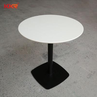 Contemporary Style Small Eound Solid Surface Coffee Tables