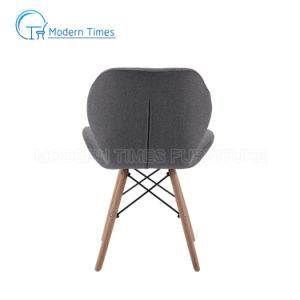 Modern Nordic Mini Upholstered Seat Wooden Leg Restaurant Outdoor Dining Chair
