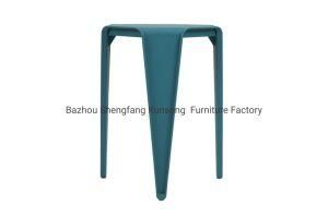 Green Color Dining Room Stackable Thicken PP Plastic Stool