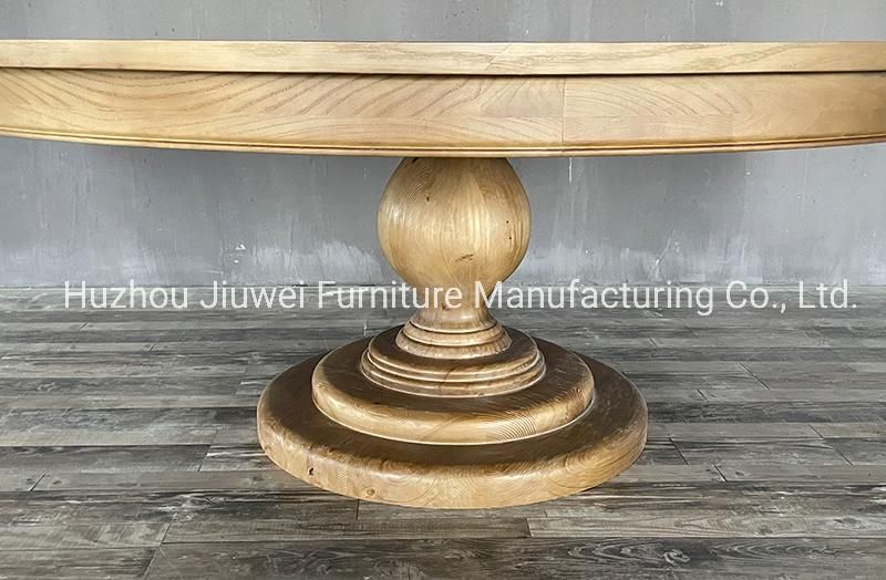 Factory Custom Made Furniture New Antique Round Dining Table/Wooden Wedding Table