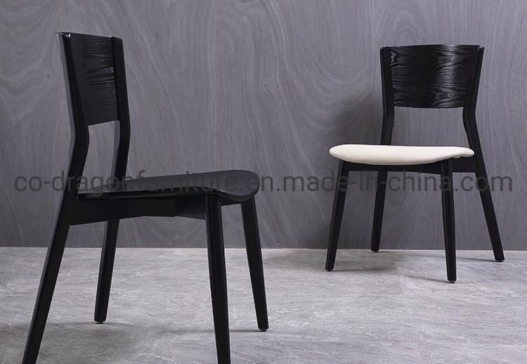 Modern Ash Wooden Furniture Outdoor Black Dining Chair Sets