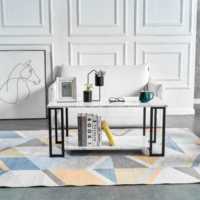 Dining Room Furniture Marble Top Dining Table with Metal Legs