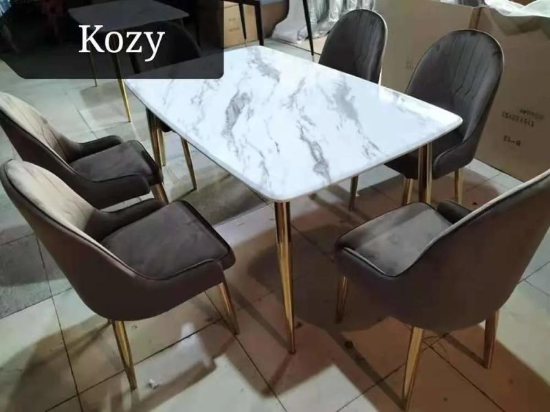 Italy Light Luxury Dining Table for Small Restaurant