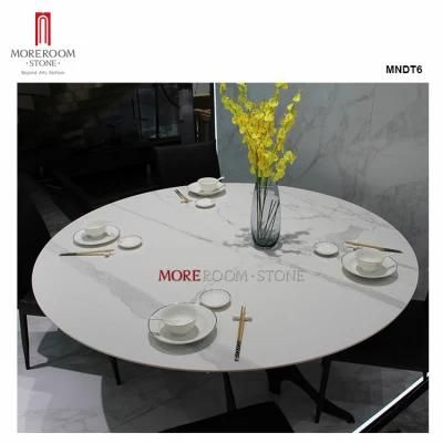 Big Size Custom White Calacatta Grey Vein Vitrified Porcelain Slab for Dining Table