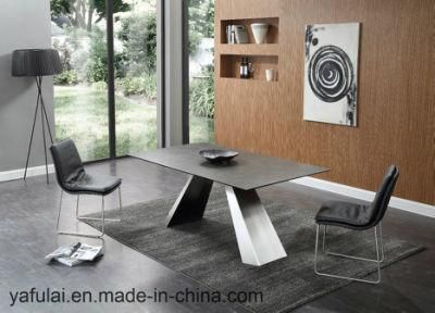Factory Ceramic Stainless Steel Dining Table Home Furniture