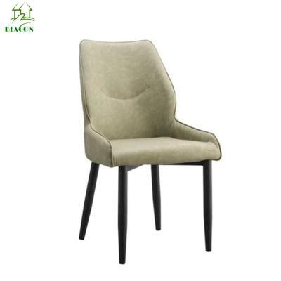 Nordic Leisure Restaurant Dining Chair with Gold Finish Metal Leg