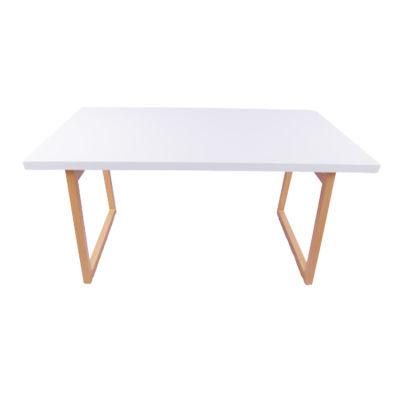 Modern Simple Table Metal Legs Rectangle Dining Table