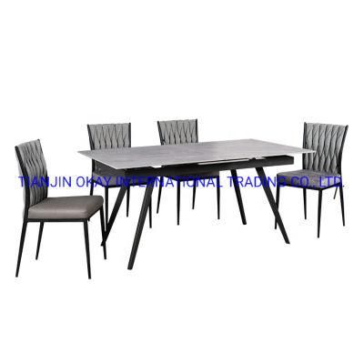 Luxury Morden Marble Top Dining Table Set