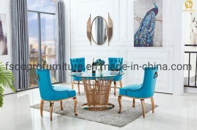 Dining Room Furniture Metal Leg Modern Dining Table Set-D12