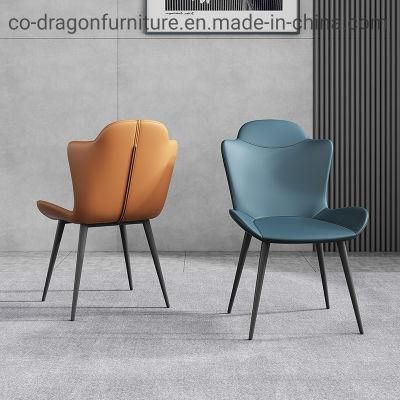 Fashion New Design Wholesale Metal Dining Chair with Leather Seat