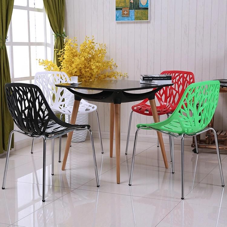 Stackable Outdoor Chairs New Design Stainless Steel Legs Dining Chairs Chaise Empilable Plastique