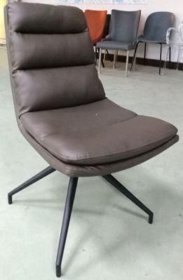 Fully Dacron Cushion Back Swivel Chair Soft Back Dining Chair