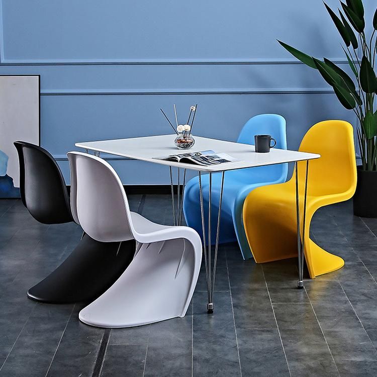 2022 Colorful Modern Restaurant Kitchen Cafe Design Sillas Plasticas Chaise Stackable Dining Plastic Chair