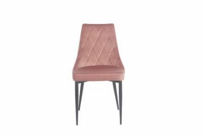 Modern Design of New Design Hot Sale Velvet Dining Chair with Painting Legs