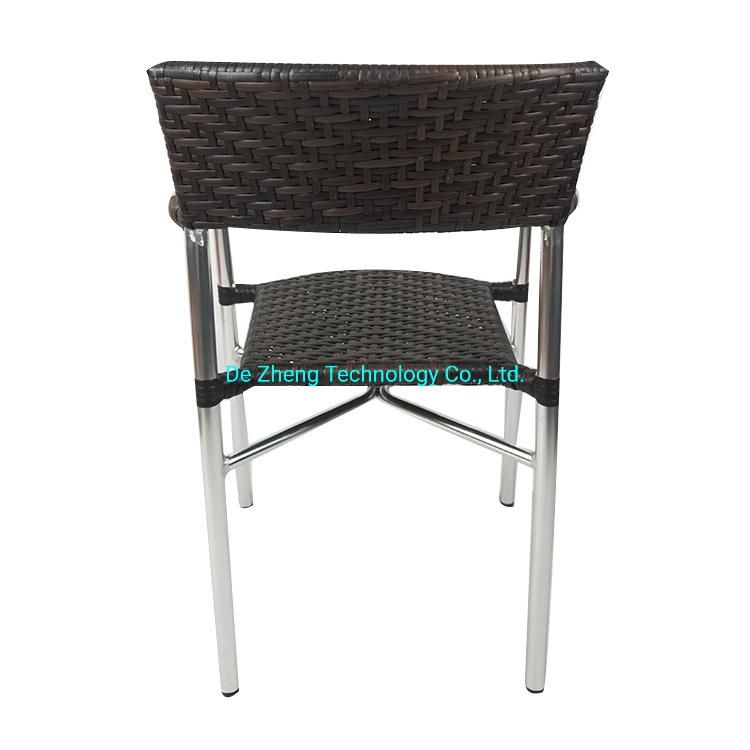 Antique Outdoor Furniture Cafe Leisure Water Proof Wicker Rattan Dining Cane Chair