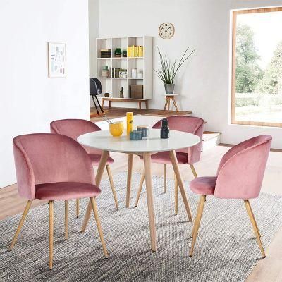 Comfortable Dining Room Furniture Grey Velvet Restaurant Dining Wood Chair