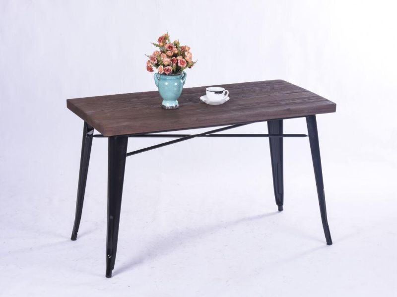 Dining Table Furniture of Various Styles Metal Table with Wood