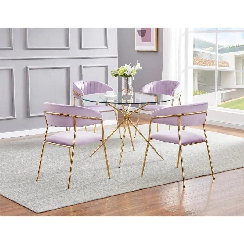 Home Furniture Modern Tempered Transparent Square Glass Dining Table