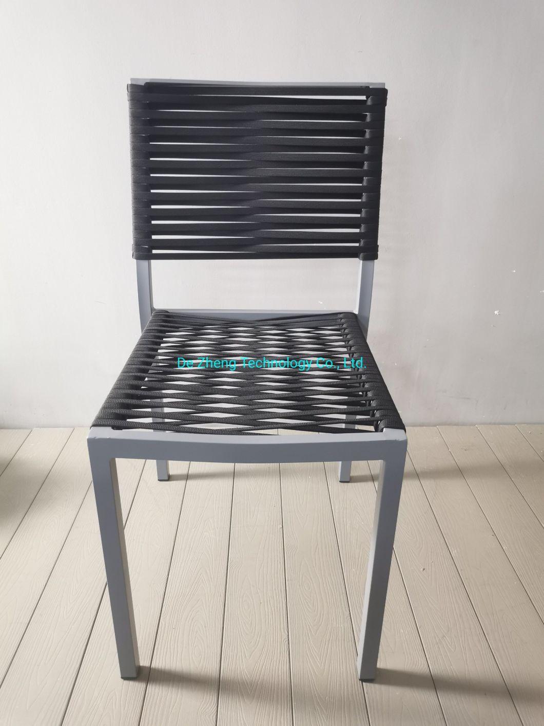 Commerical Outdoor Pool Side Garden Leisure Aluminium Restaurtant Mesh Seat Dining Chair