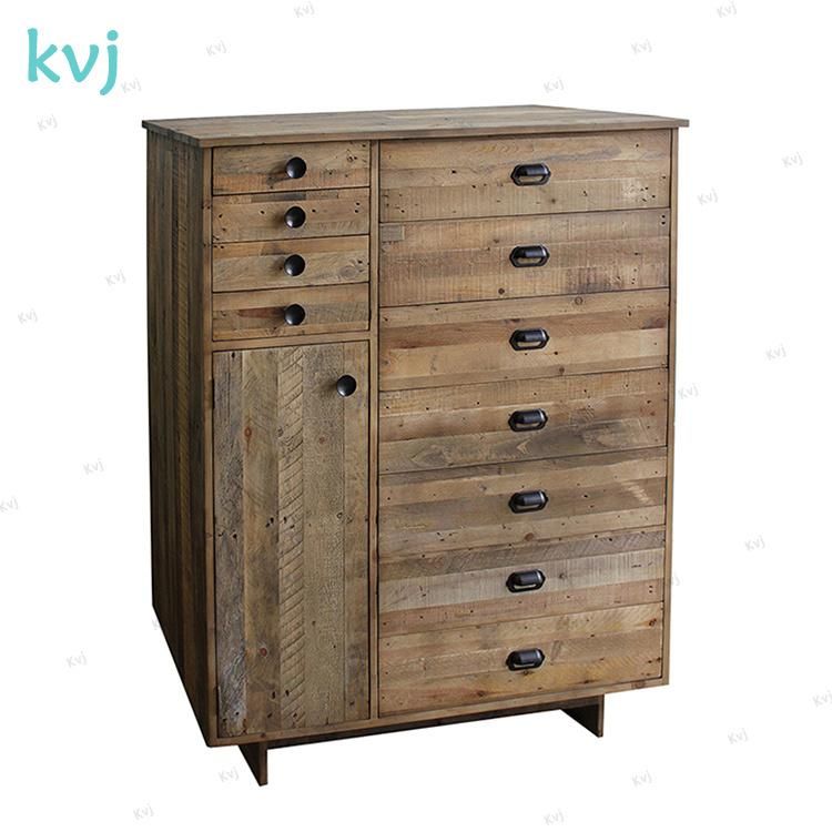 Kvj-7318 Vintage Industrial Colonial Wooden Standing Cabinet