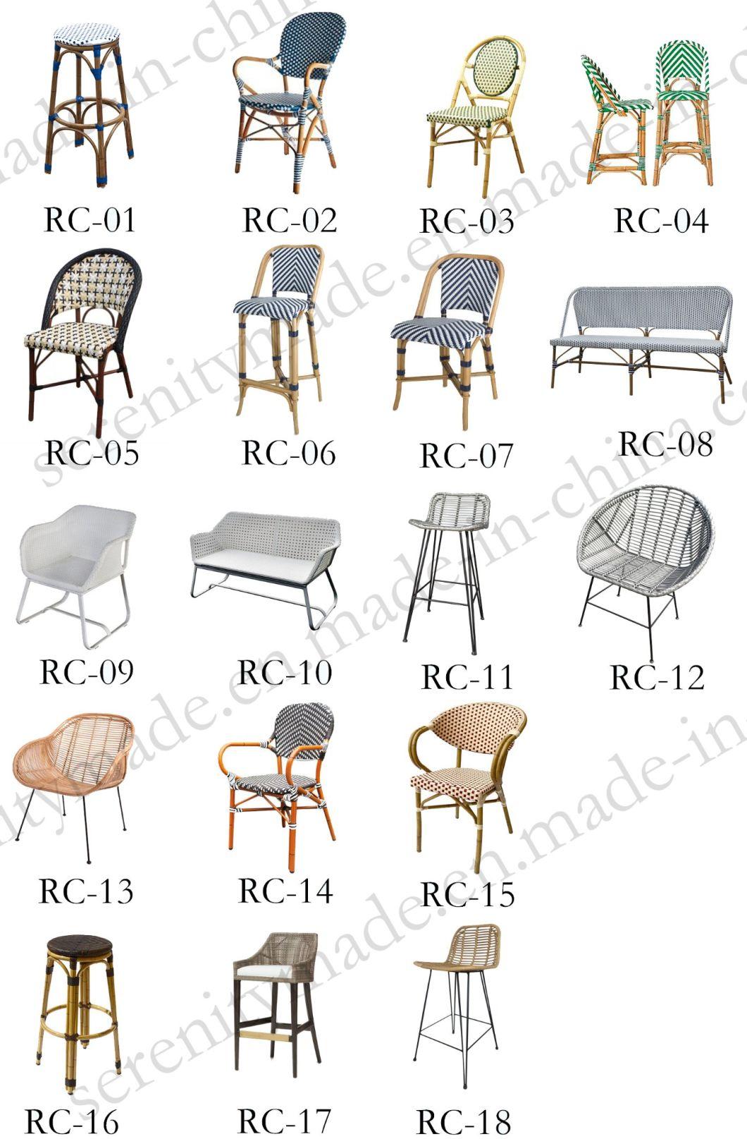 PE Rattan Wicker Furniture Cafe Restaurant Dining Chair