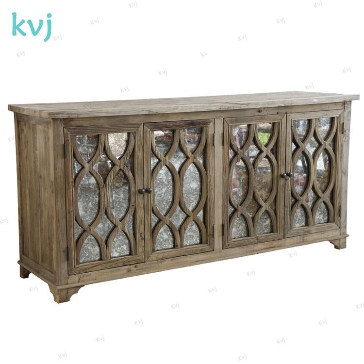 Kvj-7307 Solid Wood Vintage Antique Reclaimed Elm Standing Cabinet