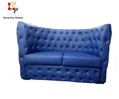 Custom Made High Back Tufed Leather Vinyl Round Booth Sofa Seating