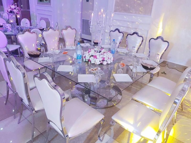 Chesterfield Cheap Price Stainless Steel Wedding Event Rental Chair