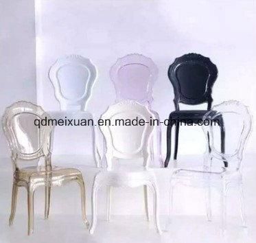 PC Transparent Chair High-Grade Hotel Dining Chair Crown Transparent Crystal Chair Comfortable Chair Princess Chair a Good Time (M-X3589)