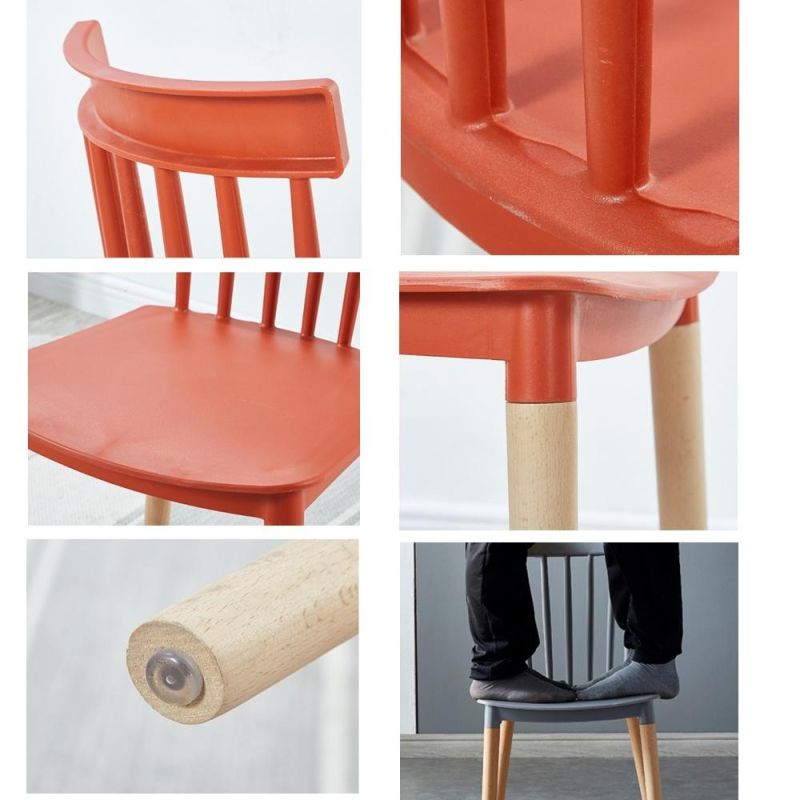 Factory Wholesale Nordic Plastic Windsor Chair Simple Negotiation Chair Small Apartment Dining Chair American Plastic Study Chair