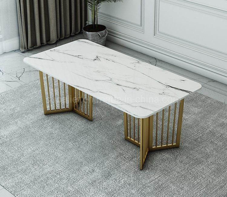 Elegant Stone Marble Modern Home and Hotel Dining Table Furniture