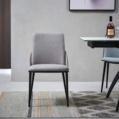 Promotional Unique Shape Metal Armchair Fabric Dining Furniture