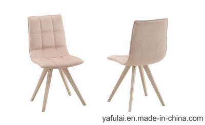 Modern Wood Design Fabric Dining Chair