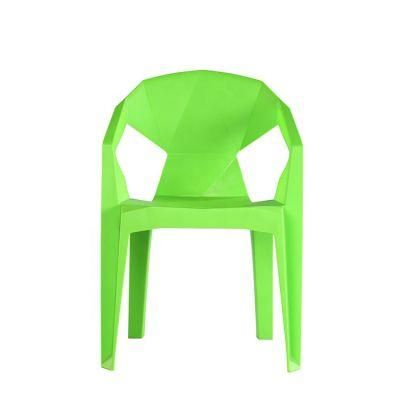 High Quality Furniture Stackable Plastic Chair Modern Black Dining Chair with Metal Black Legs