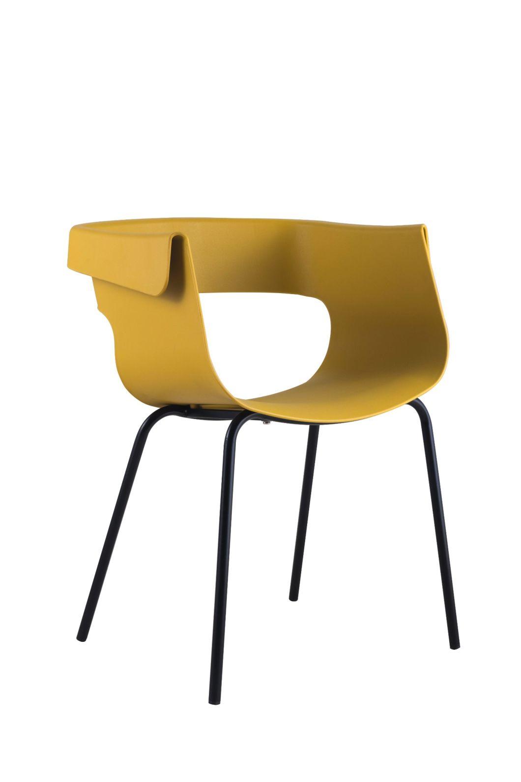 New Design Cafe High Quality Restaurant Kitchen Modern Dining Chair Leisure Sturdy Creative Plastic Chair Chaise