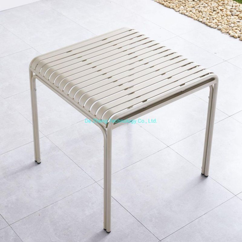 Comfortable Aluminum Bistro Garden Table Set Garden Restaurant Table Weather Resistance 4 Seater Modern Dining Outdoor Table