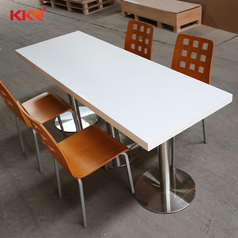 Modern Home Restaurant Furniture Set Special Metal Stainless Steel Marble Dining Room Tables Fast Food Tables