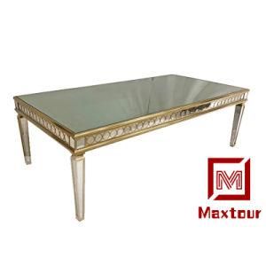 Modern Mirror Glass Wedding Dining Banquet Table